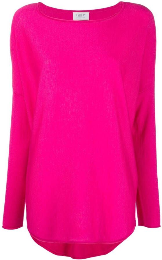 Wild Cashmere Trui met ronde hals Roze