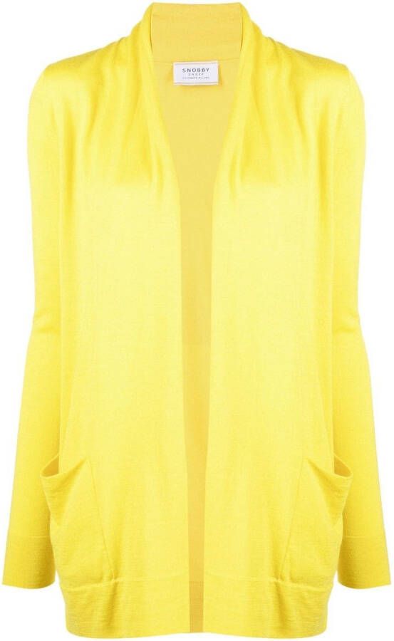 Wild Cashmere Vest met open voorkant Geel
