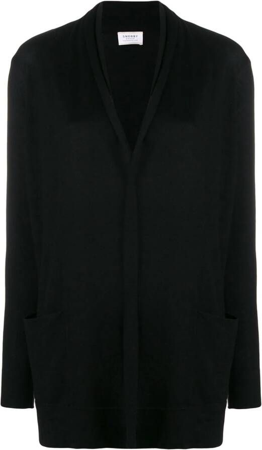 Wild Cashmere vest met open voorzijde Zwart