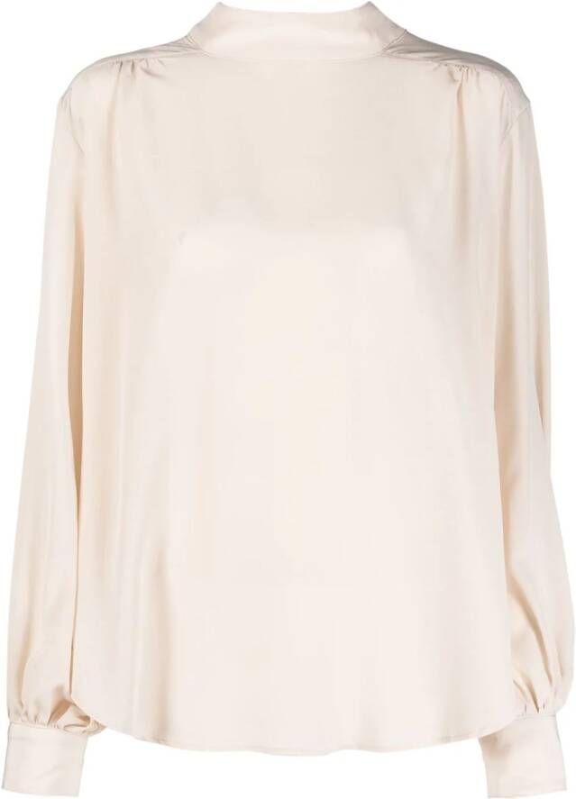 Société Anonyme bow-detail silk blouse Beige