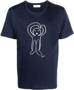 Société Anonyme T-shirt met print Blauw