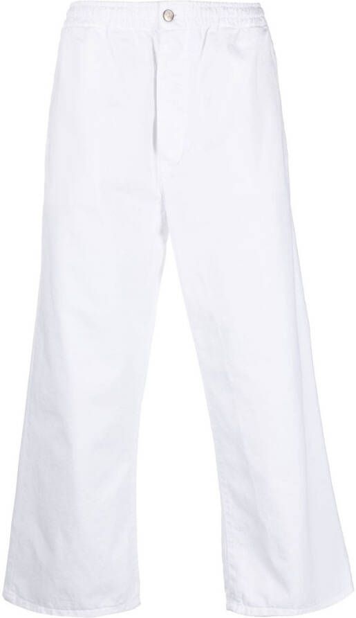 Société Anonyme Jeans met elastische tailleband Wit