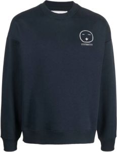 Société Anonyme Sweater met geborduurd logo Blauw