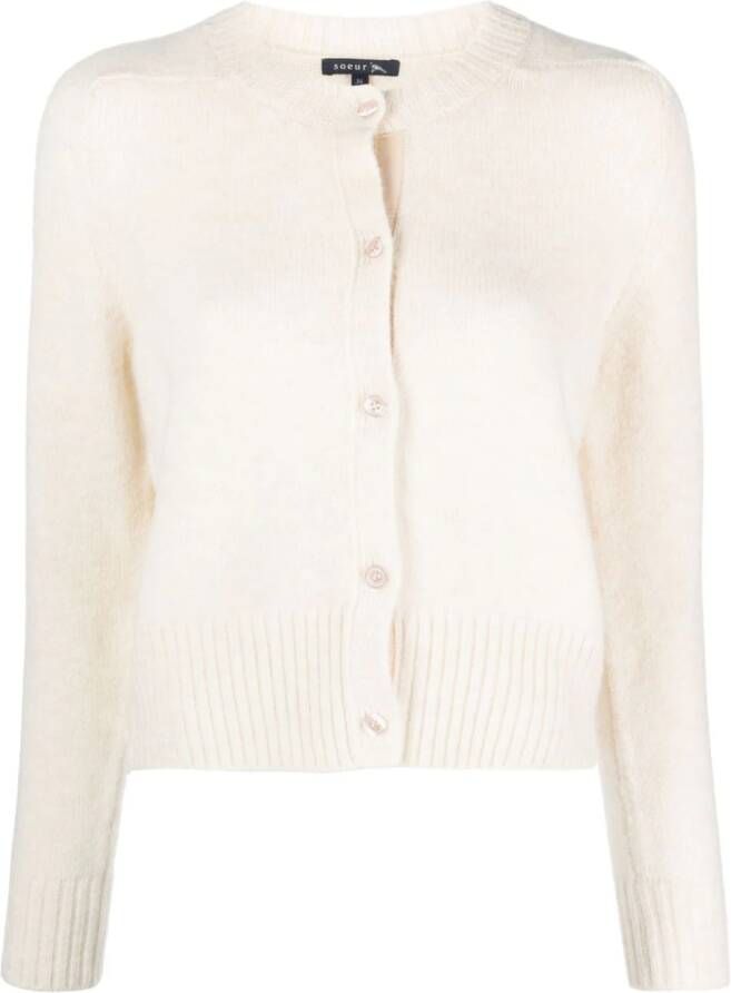 Soeur Vest met ronde hals Beige