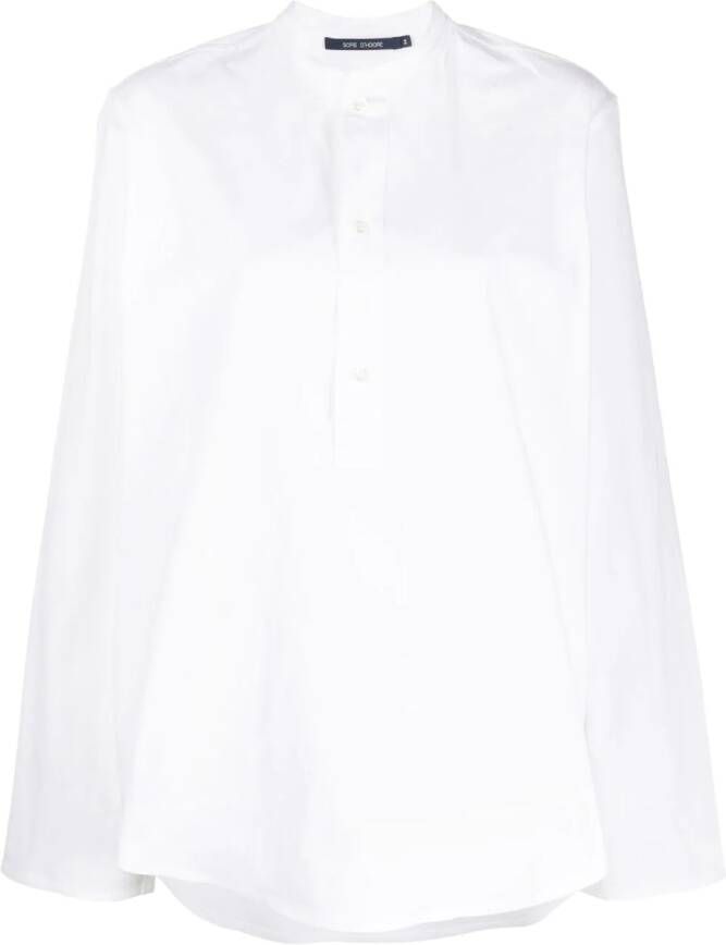 Sofie D'hoore Blouse met bandkraag Wit
