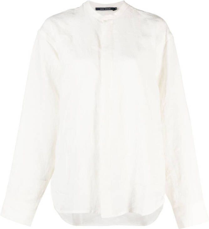 Sofie D'hoore Linnen kraagloze blouse Wit