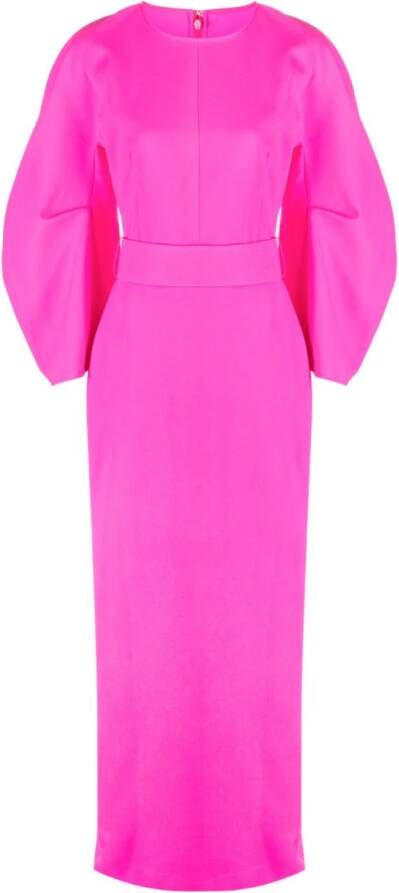 Solace London Maxi-jurk met pofmouwen Roze