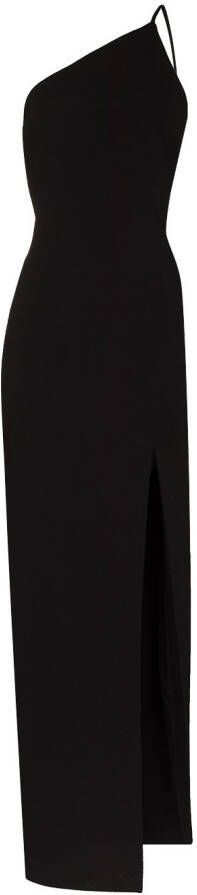 Solace London Asymmetrische midi-jurk Zwart