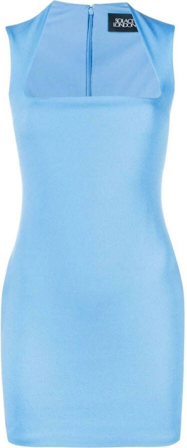 Solace London Mouwloze mini-jurk Blauw