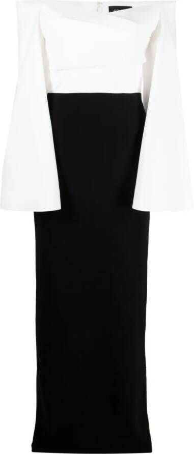 Solace London Maxi-jurk met wijde mouwen Zwart