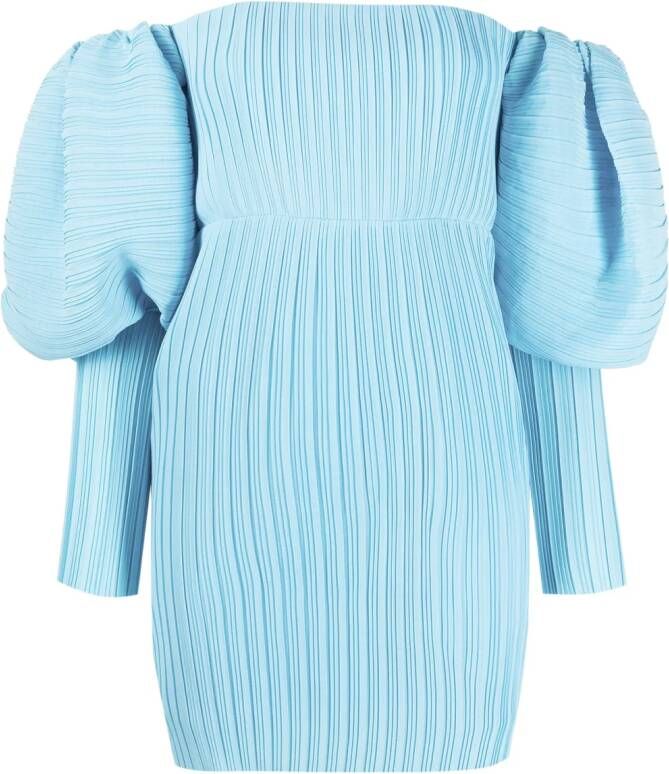 Solace London Geplooide mini-jurk Blauw