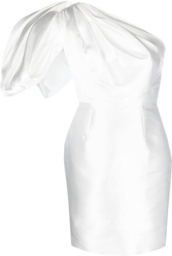 Solace London Asymmetrische mini-jurk Wit