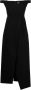 Solace London Midi-jurk van crêpe Zwart - Thumbnail 1
