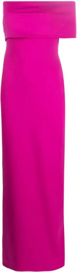 Solace London Lana asymmetrische maxi-jurk Roze