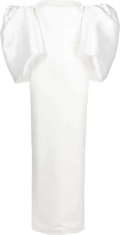 Solace London Maxi-jurk met pofmouwen Wit