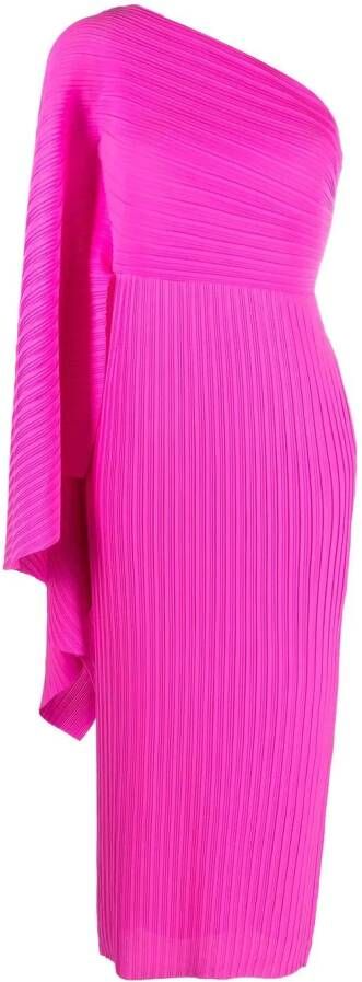 Solace London Geribbelde jurk Roze