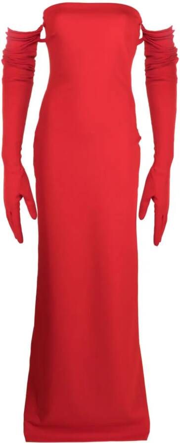 Solace London Strapless jurk Rood