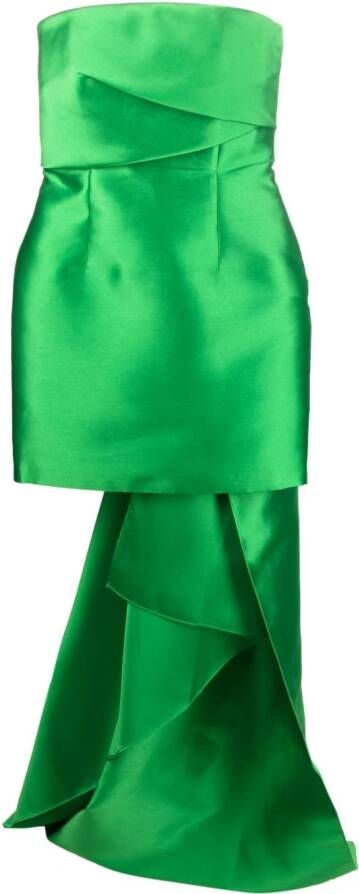 Solace London Gedrapeerde mini-jurk Groen
