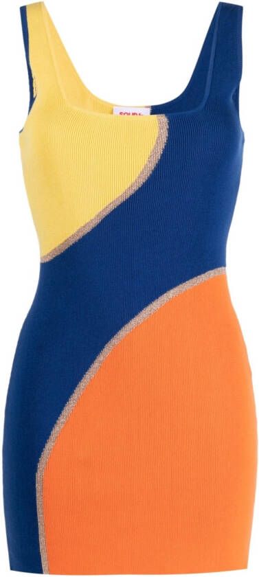Solid & Striped Strandjurk met colourblocking Blauw