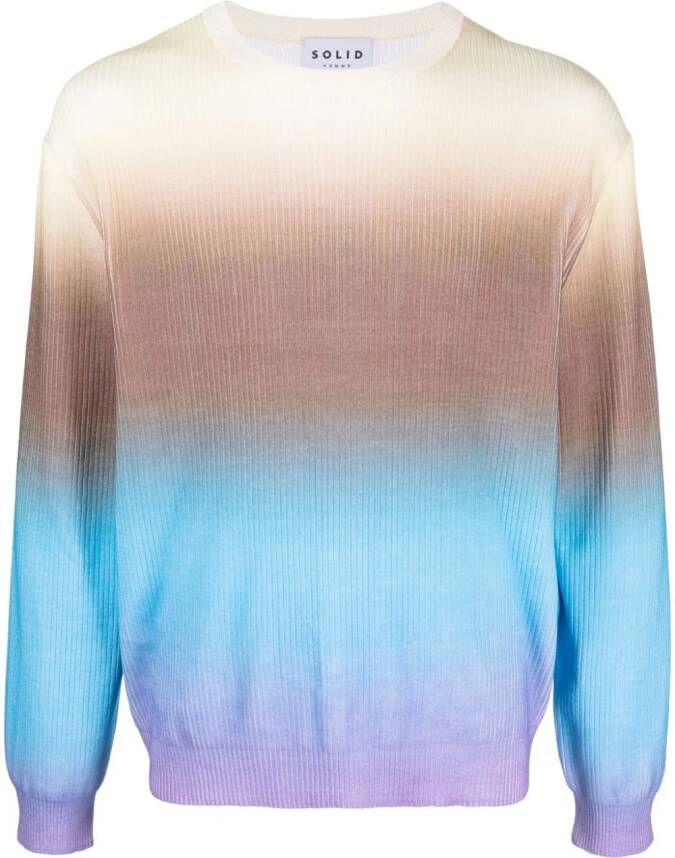 SOLID HOMME Sweater met kleurverloop Geel