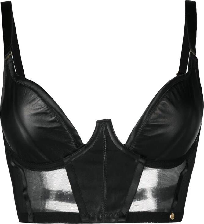 Something Wicked Leren bh Zwart