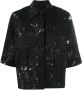 Song For The Mute Blouse met verfprint Zwart - Thumbnail 1
