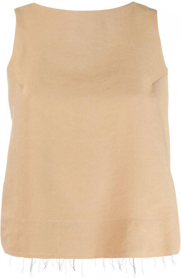 Song For The Mute Gescheurd gilet Beige