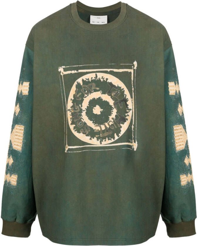 Song For The Mute Sweater met logoprint Groen