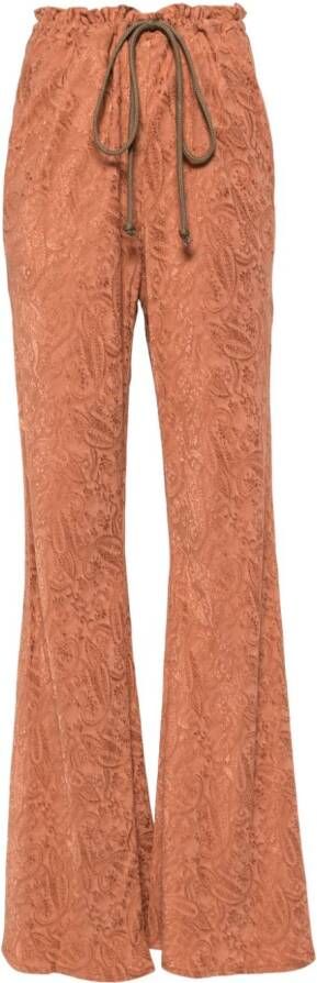 Song For The Mute Broek met geborduurd paisley Oranje