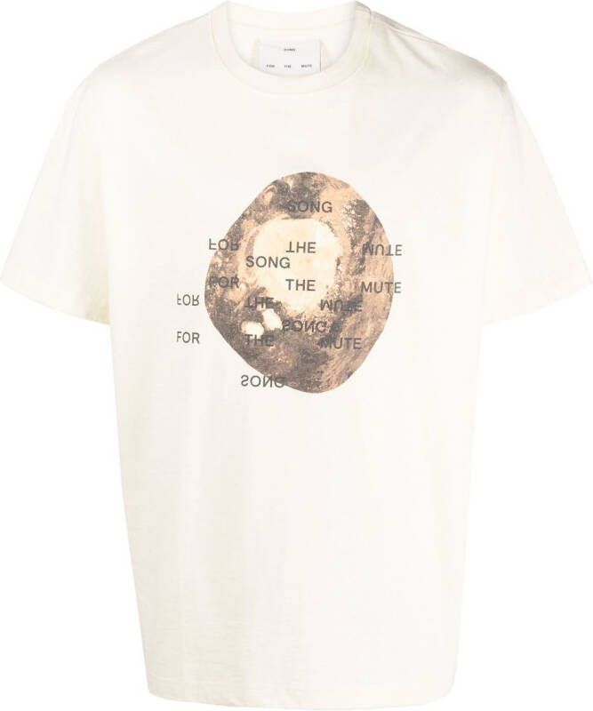 Song For The Mute T-shirt met print Beige