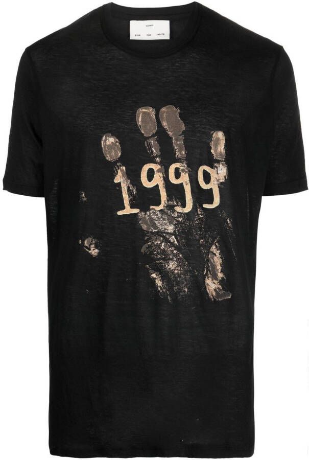 Song For The Mute T-shirt met print Zwart