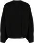 SONGZIO Cocoon pleat-detail sweatshirt Zwart - Thumbnail 1
