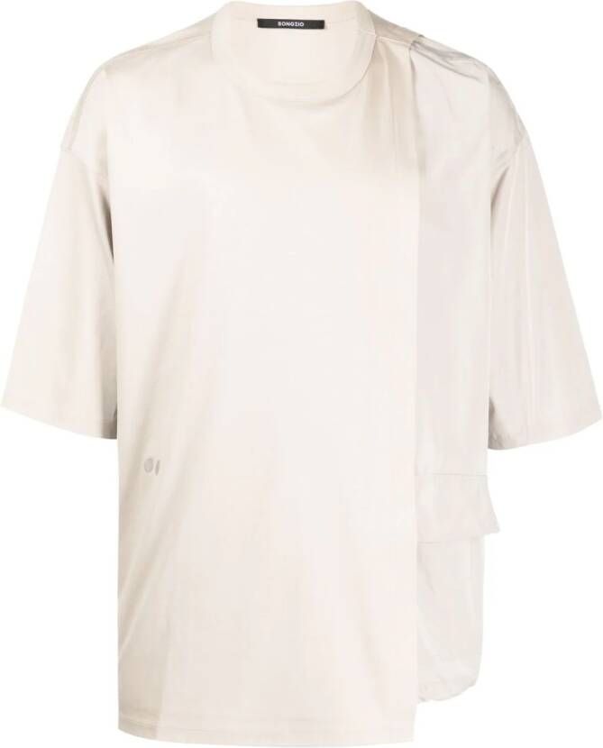 SONGZIO T-shirt met geborduurd logo Bruin