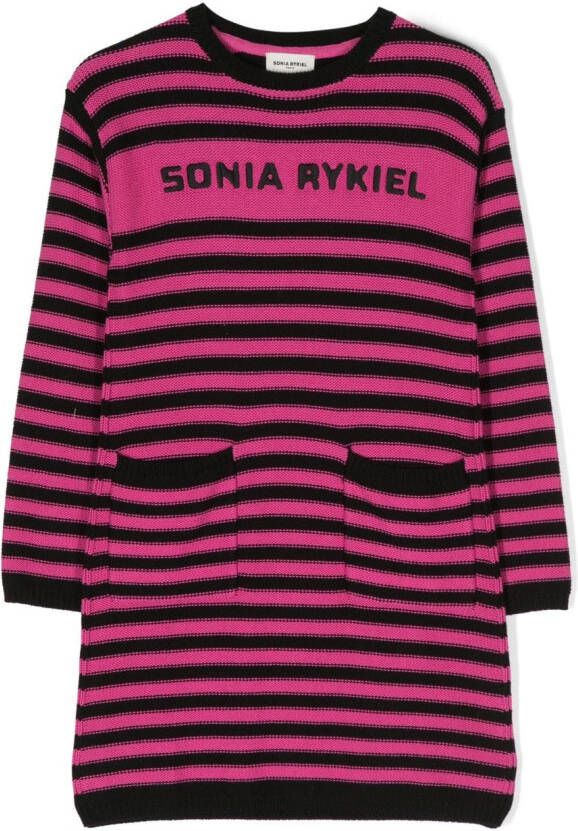 SONIA RYKIEL ENFANT Gestreepte jurk Roze