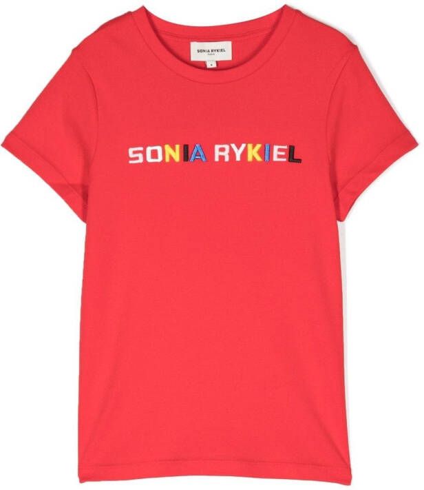 SONIA RYKIEL ENFANT T-shirt met logoprint Rood