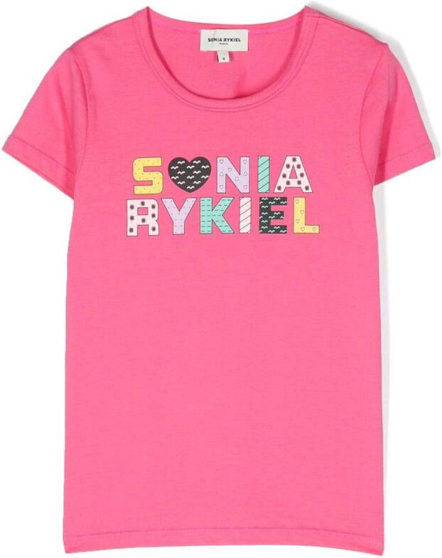 SONIA RYKIEL ENFANT T-shirt met logoprint Roze