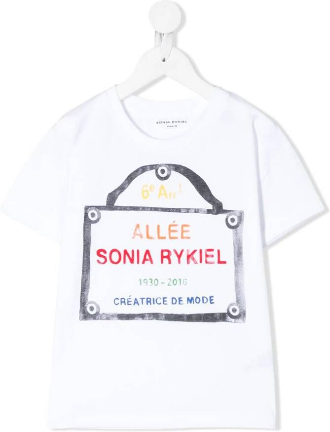SONIA RYKIEL ENFANT T-shirt met logoprint Wit