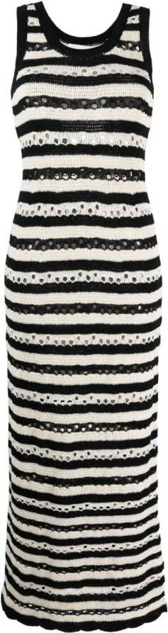 Sonia Rykiel Gestreepte maxi-jurk Zwart