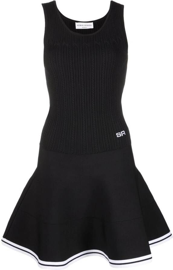 Sonia Rykiel Mini-jurk met rok Zwart