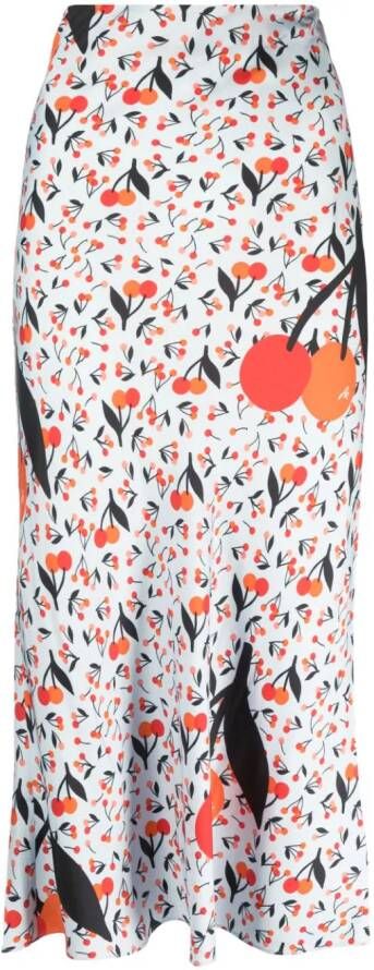 Sonia Rykiel Midi-rok met print Blauw