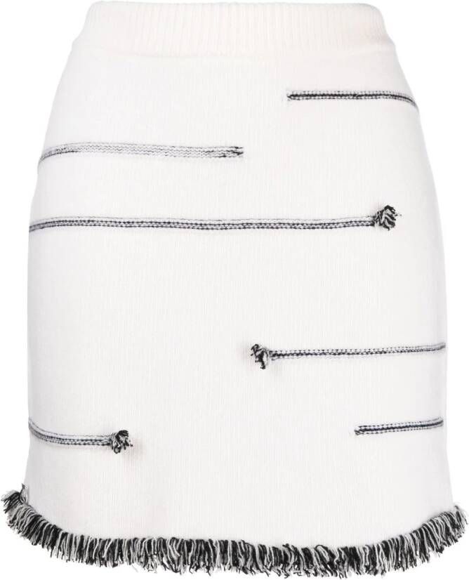 Sonia Rykiel Rok met contrasterend stiksel Wit