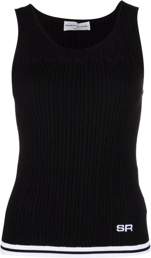 Sonia Rykiel Tanktop met geborduurd logo Zwart
