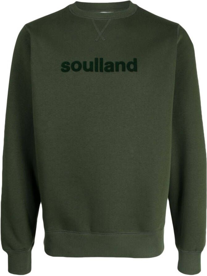 Soulland Bay sweater met logo Groen