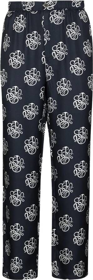 Soulland Broek met logoprint Blauw