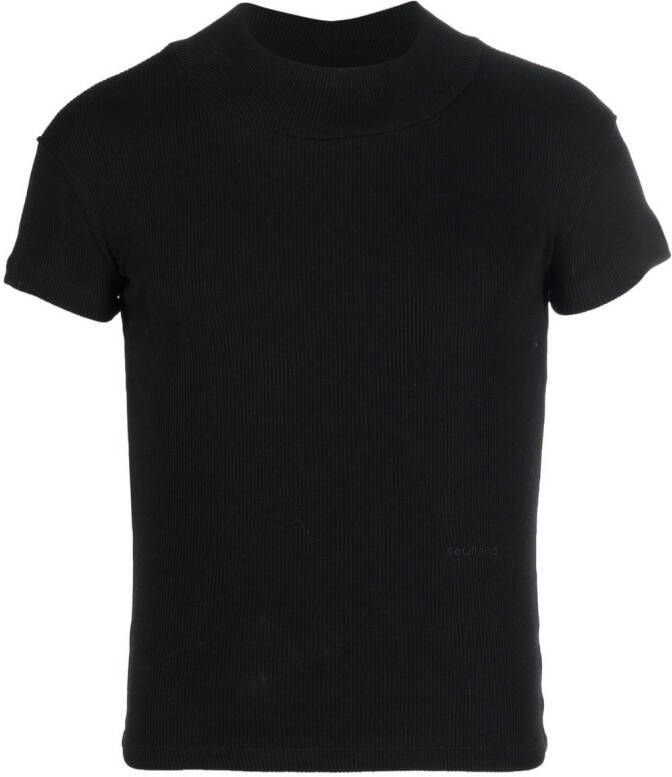 Soulland Gebreid T-shirt Zwart