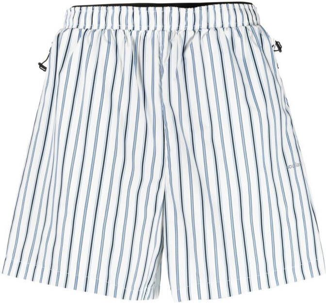 Soulland Gestreepte shorts Wit