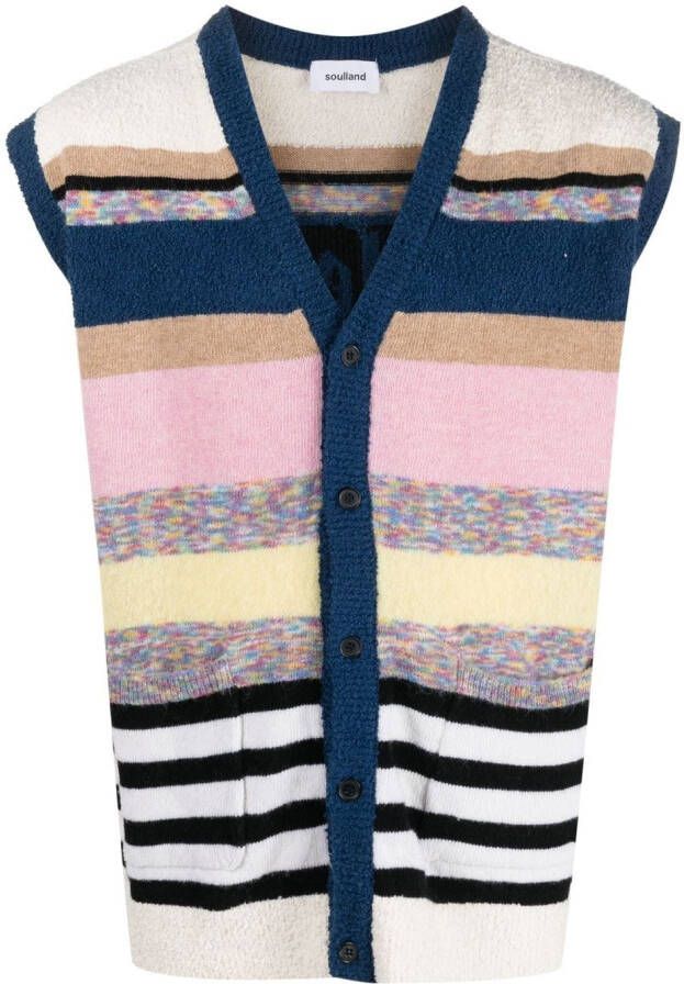 Soulland Gestreepte spencer Roze