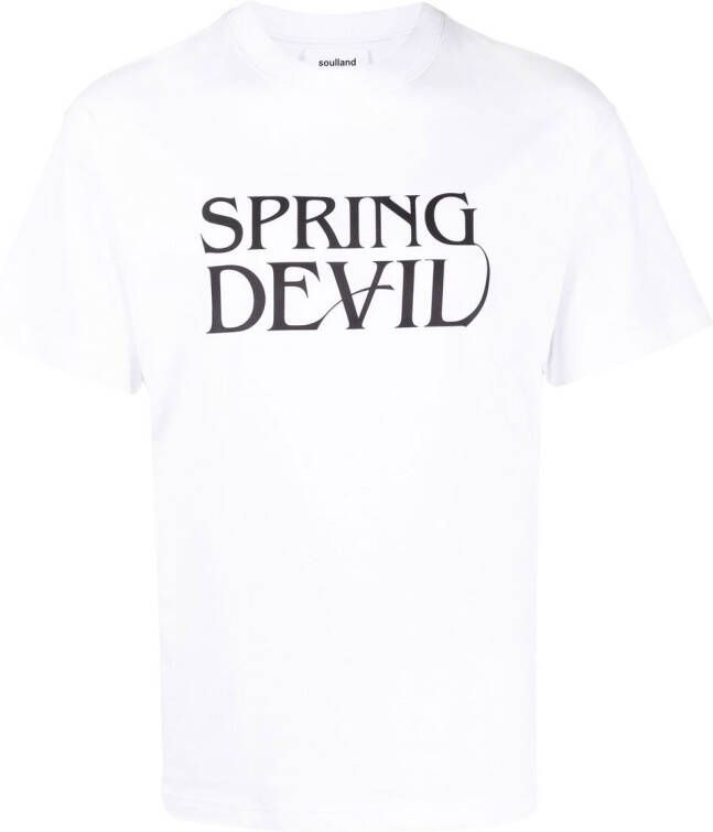 Soulland Katoenen T-shirt Wit