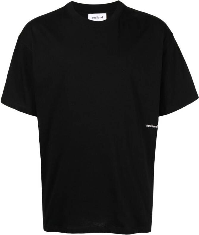 Soulland T-shirt met logoprint Zwart