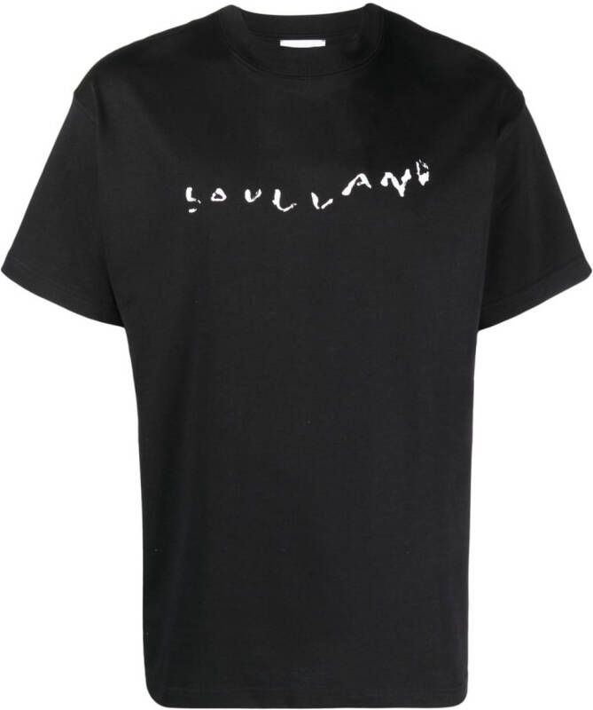 Soulland T-shirt met logoprint Zwart